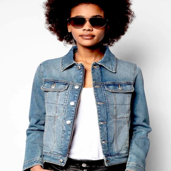 Womens Clothing Jackets Jean and denim jackets Zadig & Voltaire Band Of Sisters Denim Jacket in Blue